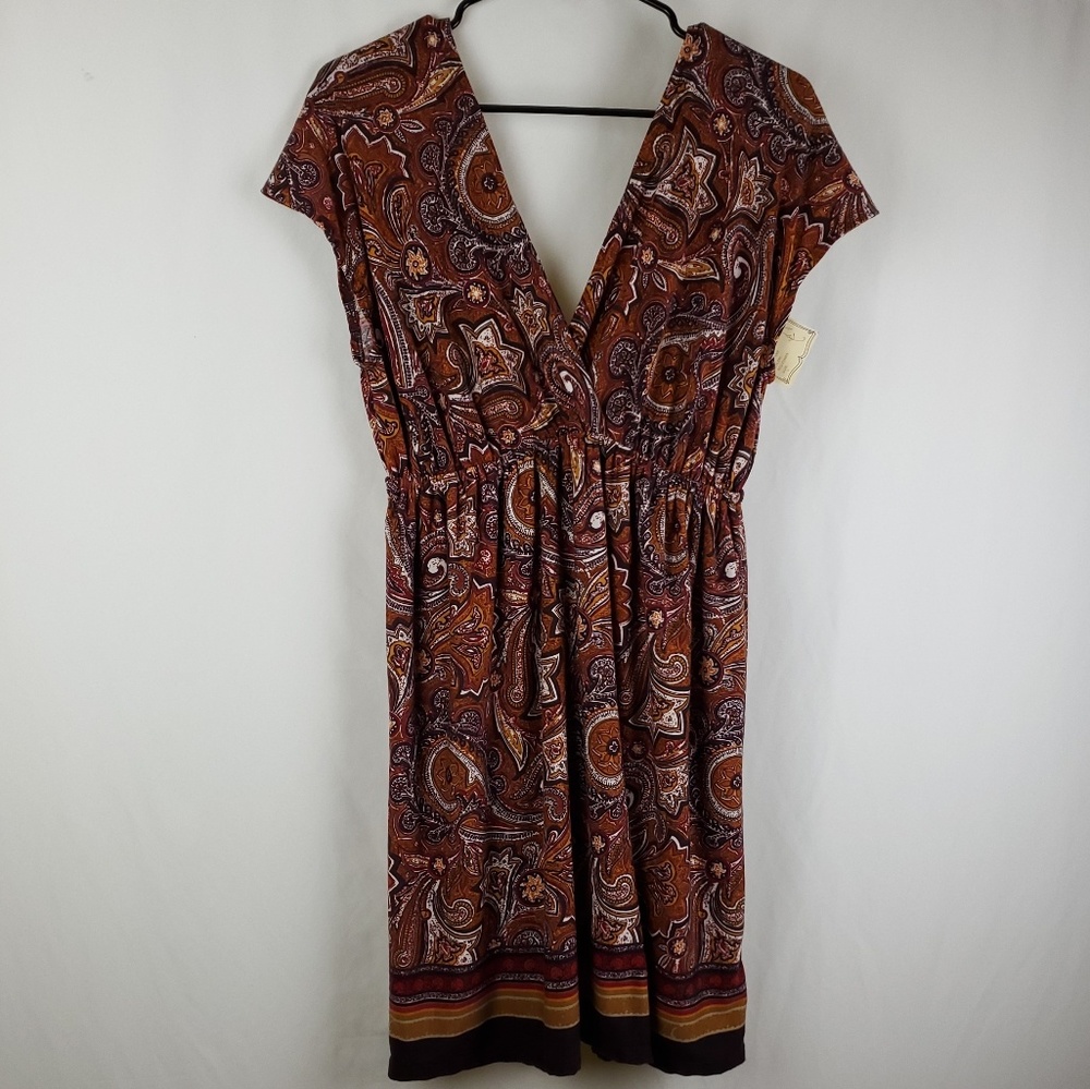Pink Rose Paisley Tunic Size Large
